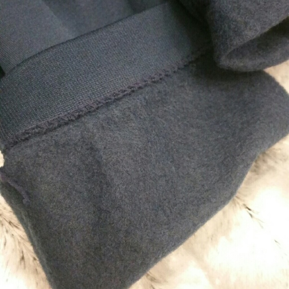 NAVY BLUE FLEECED LINED LEGGINGS - Picture 4 of 4